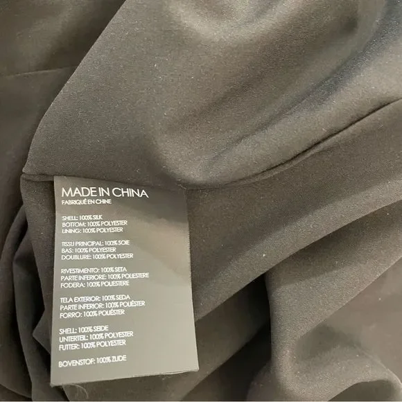 Club Monaco Quynh Asymmetrical Midi Dress | Black | Size: 00 - Picture 9 of 9